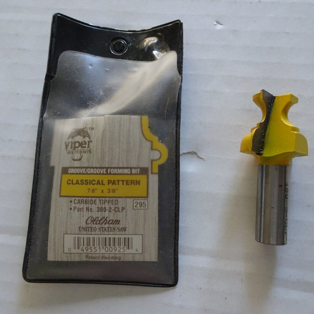 Router Bit - Oldham Viper - Groove/Groove Forming Bit # 380-2-CLP